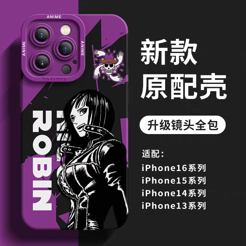 Japanese Cartoon One Piece Silicone Case Solo Version | Luffy Zoro Sanji Ace Chopper Nami Robin Usopp - iPhone Case PLUS SE2 XS XR X 11 12 13 14 15 16 16e 17 17e Pro Promax 12mini 13mini