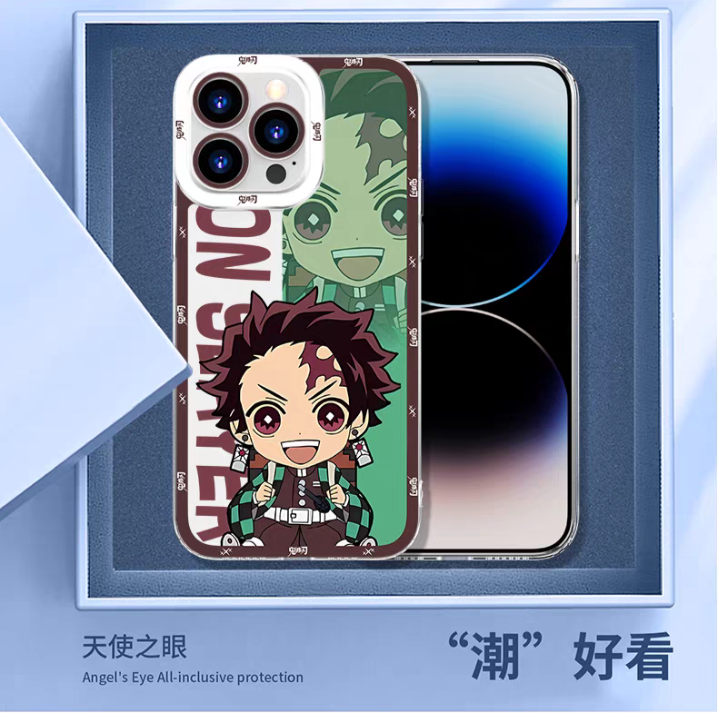 Japanese Anime Kimetsu no Yaiba Demon Slayer Cute Style | Kibutsuji Muzan Douma Akaza Hakuji Tokito Muichiro Inosuke - iPhone Case PLUS SE2 XS XR X 11 12 13 14 15 16 16e 17 17e Pro Promax 12mini 13mini