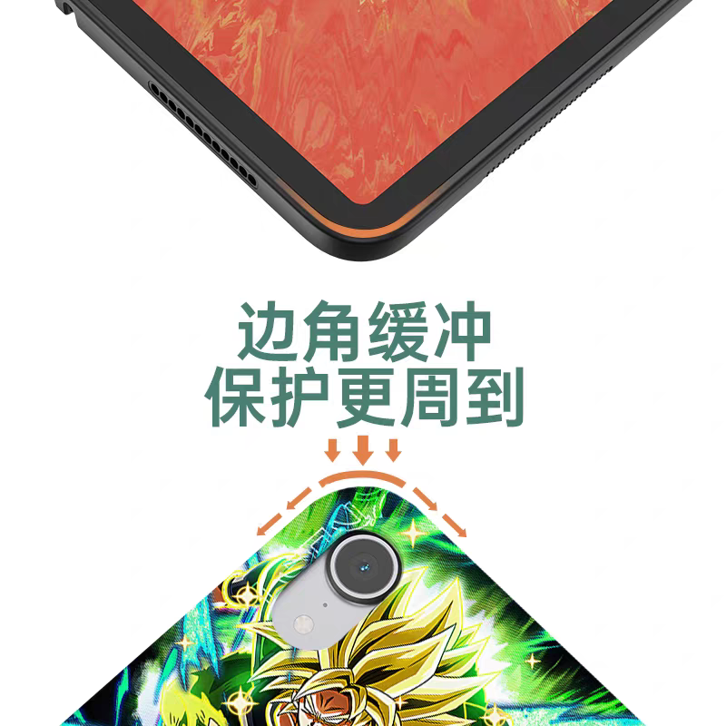Japanese Anime Dragon Ball Anime Neon Style Protect Case | Son Goku Super Saiyan Gogeta Cell Frieza Majin Buu Flauto Piccolo Broli Vegito - iPad Mini 4,5,6,7 / iPad Air / iPad Pro 2024 2022 2021 2020 2018