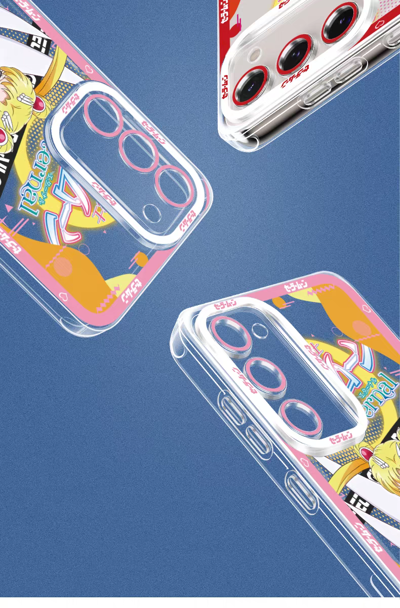 Japanese Cartoon Sailor Girl Eternal Version | Sailor Moon Mars Uranus Venus Mercury Neptune Pluto Jupiter - Sailormoon Phone Case Samsung Galaxy S26 S25 S24 S23 S22 S21 FE Ultra Edge