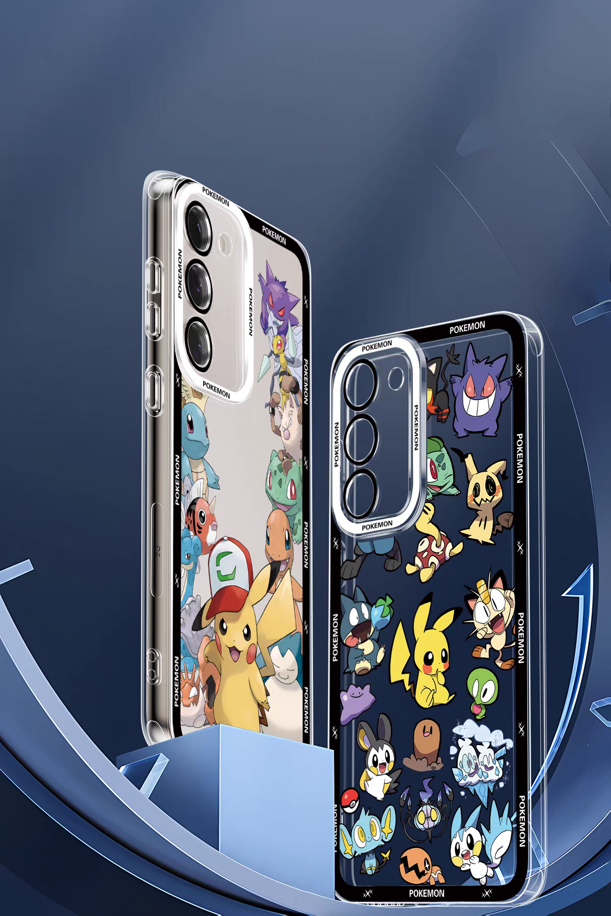 日本漫画 ポケモン グループパーティーバージョン | フレーム＆フルスクリーン 8スタイル - スマホケース Samsung Galaxy S26 S25 S24 S23 S22 S21 FE Ultra Edge