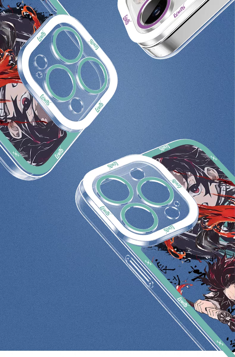 Japanese Anime Kimetsu no Yaiba Demon Slayer Fighting Drawing Style | Tanjiro Nezuko Muichiro Zenitsu Inosuke Sanemi Gyoumei Yoriichi Tsugikuni - iPhone Case PLUS SE2 XS XR X 11 12 13 14 15 16 16e 17 17e Pro Promax 12mini 13mini