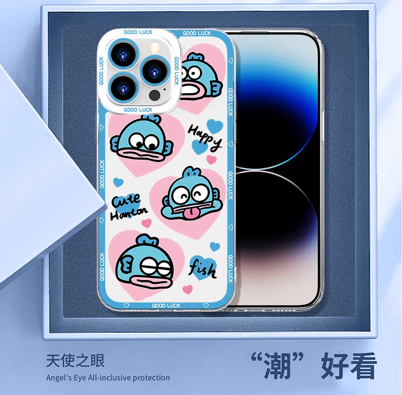 Japan Cartoon Hangyodon | Happy Fun Daily 8 Styles - iPhone Case PLUS SE2 XS XR X 11 12 13 14 15 16 16e 17 17e Pro Promax 12mini 13mini