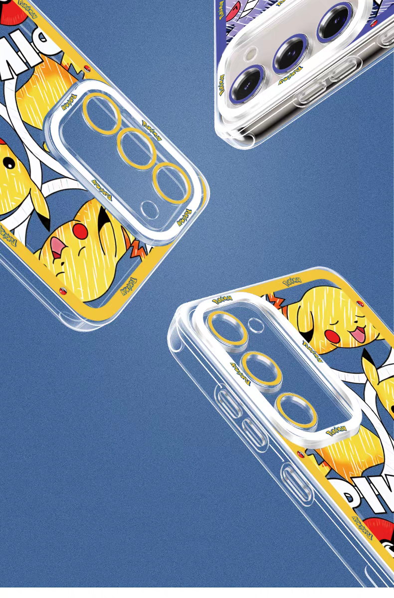 Japan Cartoon Pokemon All Drawing Version | Pikachu Gengar Squirtle Snoriax Psyduck Bulbasaur - Phone Case Samsung Galaxy S26 S25 S24 S23 S22 S21 FE Ultra Edge