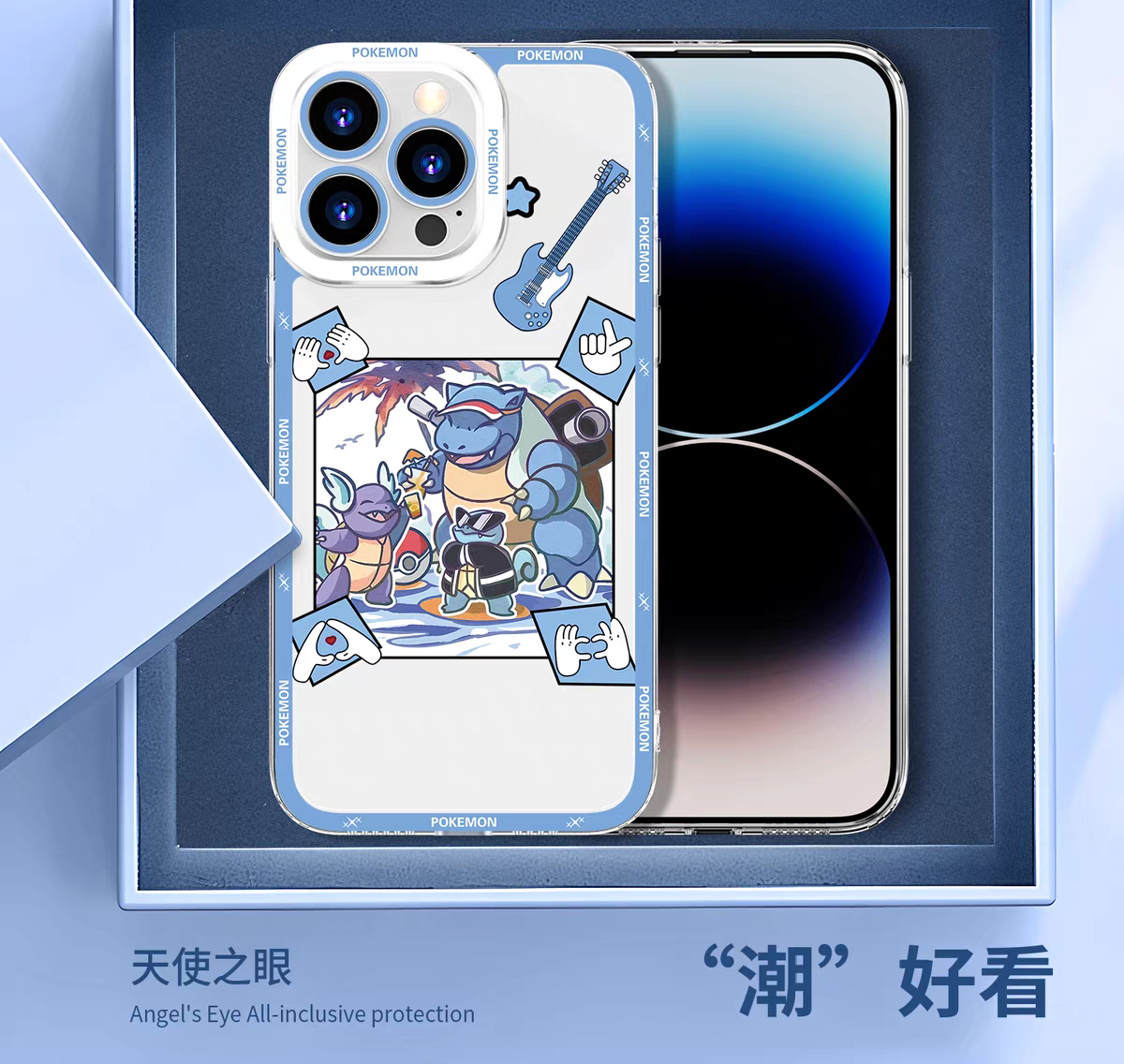 日本の漫画ポケモンロックバンドパーティー | 6スタイル - iPhoneケース PLUS SE2 XS XR X 11 12 13 14 15 16 16e 17 17e Pro Promax 12mini 13mini