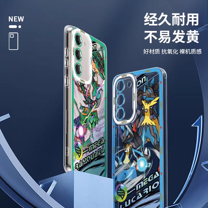 Japan Cartoon Pokemon Mega Evolution Anime | Tyranitar Gyarados Mewtwo Kyogre Gengar Groudon Aerodactyl Ash Greninja - Phone Case Samsung Galaxy S26 S25 S24 S 23 S22 S21 FE Ultra Edge