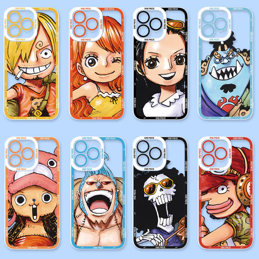 All 8 Characters | One Piece Angel Eyes Clear Case | Shockproof Bumper Phone Cover