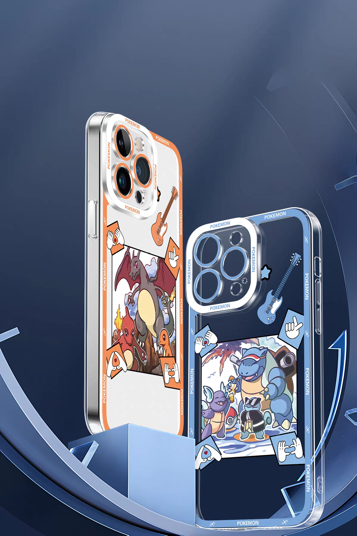 日本の漫画ポケモンロックバンドパーティー | 6スタイル - iPhoneケース PLUS SE2 XS XR X 11 12 13 14 15 16 16e 17 17e Pro Promax 12mini 13mini