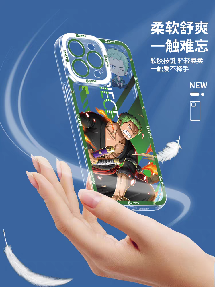 Japanese Cartoon One Piece Fighting Version | Monkey D Luffy Zoro Sanji Portgas D. Ace Edward Newgate Brook Frank - iPhone Case PLUS SE2 XS XR X 11 12 13 14 15 16 16e 17 17e Pro Promax 12mini 13mini
