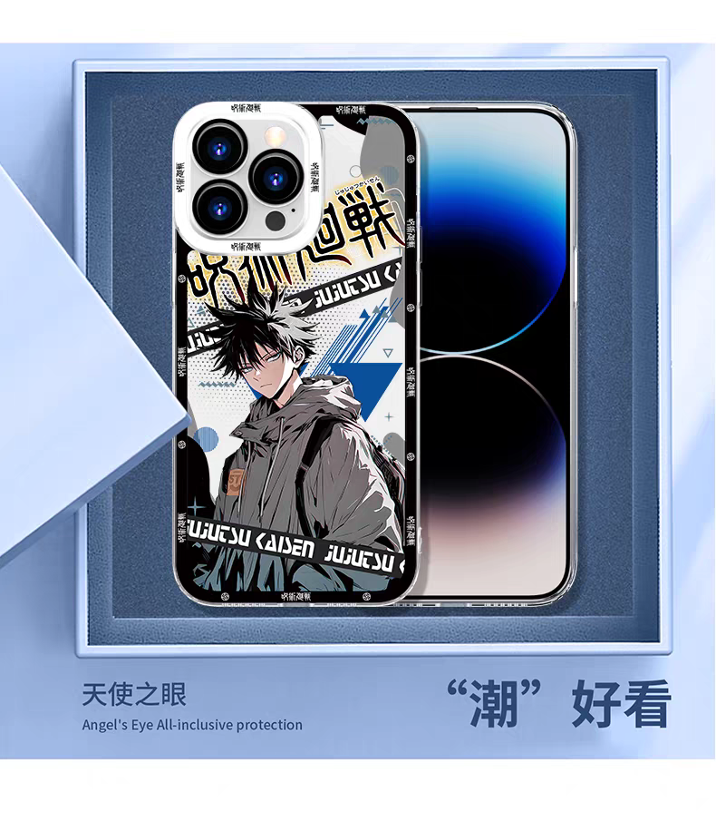 Japanese Anime Jujutsu Kaisen Fashion Cool Version | Yuji Megumi Satoru Ryomen Sukuna Yuta Geto Nanami Toji - iPhone Case PLUS SE2 XS XR X 11 12 13 14 15 16 16e 17 17e Pro Promax 12mini 13mini