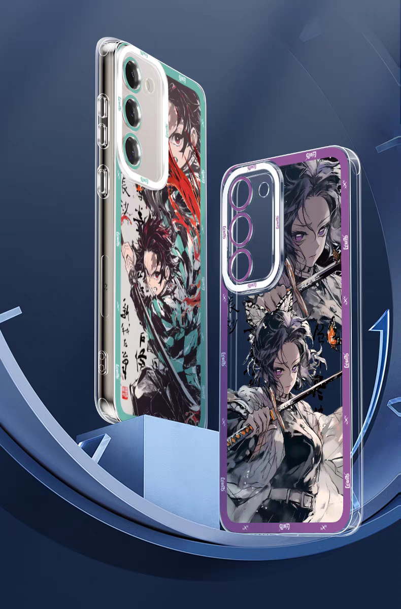 Japanese Anime Kimetsu no Yaiba Demon Slayer Fighting Drawing Style | Giyuu Uzui Obanai Rengoku Mitsuri Shinobu - Phone Case Samsung Galaxy S26 S25 S24 S23 S22 S21 FE Ultra Edge