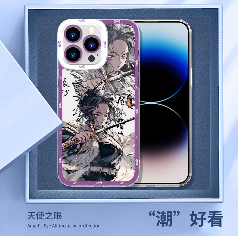 Japanese Anime Kimetsu no Yaiba Demon Slayer Fighting Drawing Style | Tanjiro Nezuko Muichiro Zenitsu Inosuke Sanemi Gyoumei Yoriichi Tsugikuni - iPhone Case PLUS SE2 XS XR X 11 12 13 14 15 16 16e 17 17e Pro Promax 12mini 13mini