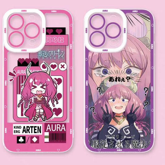 Japanese Anime FRIEREN | Aura Part2 2 Styles - iPhone Case PLUS SE2 XS XR X 11 12 13 14 15 16 16e 17 17e Pro Promax 12mini 13mini