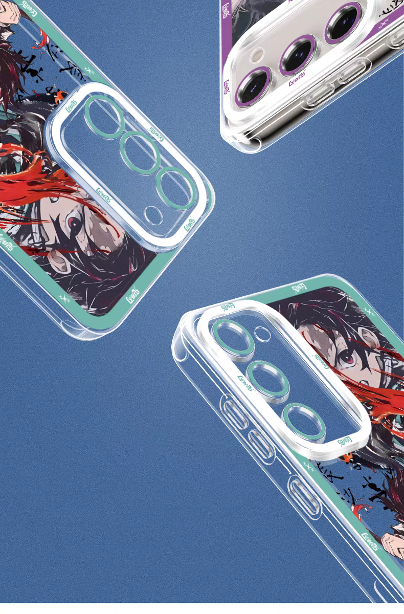 Japanese Anime Kimetsu no Yaiba Demon Slayer Fighting Drawing Style | Tanjiro Nezuko Muichiro Zenitsu Inosuke Sanemi Gyoumei Yoriichi Tsugikuni - Phone Case Samsung Galaxy S26 S25 S24 S23 S22 S21 FE Ultra Edge