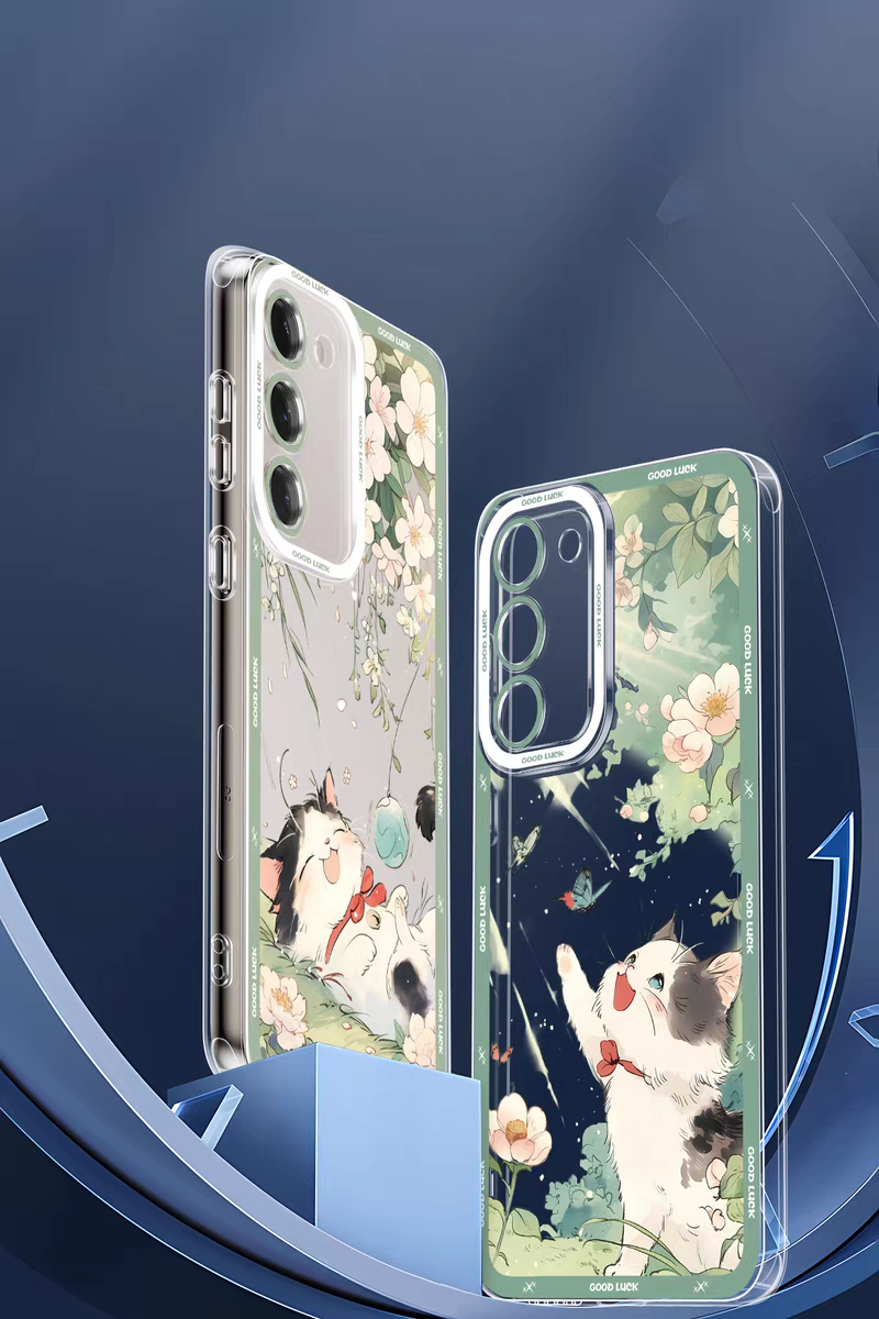 Japan Style Cute Cat Style | Relax Happy Cat Part1 8 Styles - Phone Case Samsung Galaxy S26 S25 S24 S23 S22 S21 FE Ultra Edge