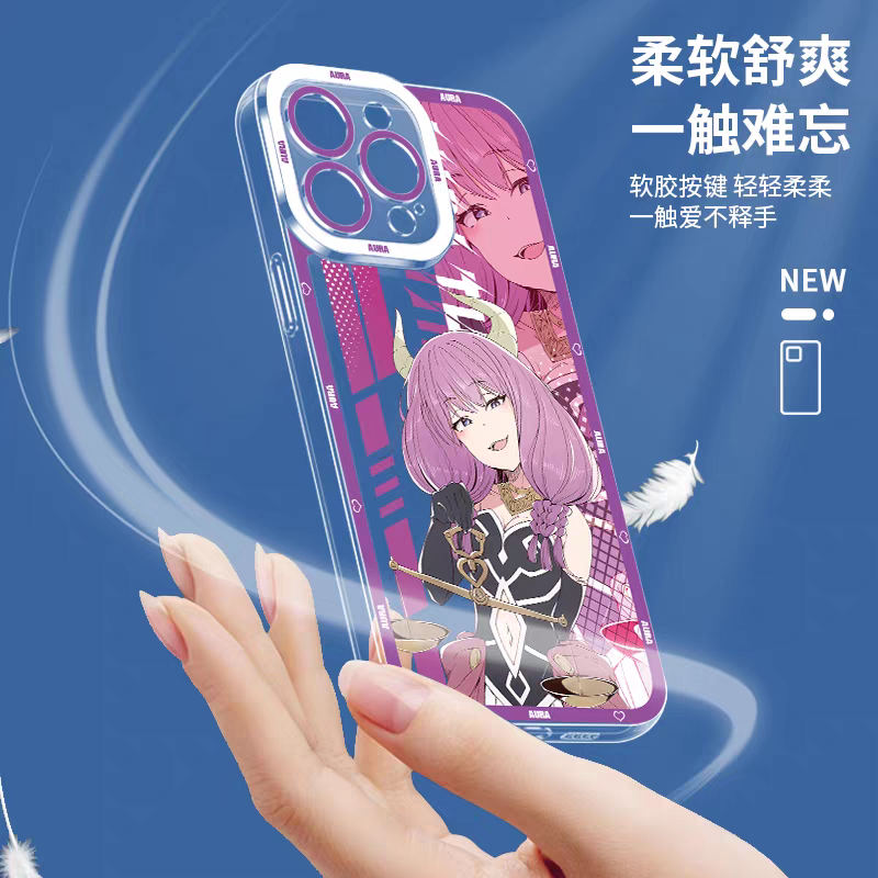 Japanese Anime FRIEREN | Aura Part2 2 Styles - iPhone Case PLUS SE2 XS XR X 11 12 13 14 15 16 16e 17 17e Pro Promax 12mini 13mini