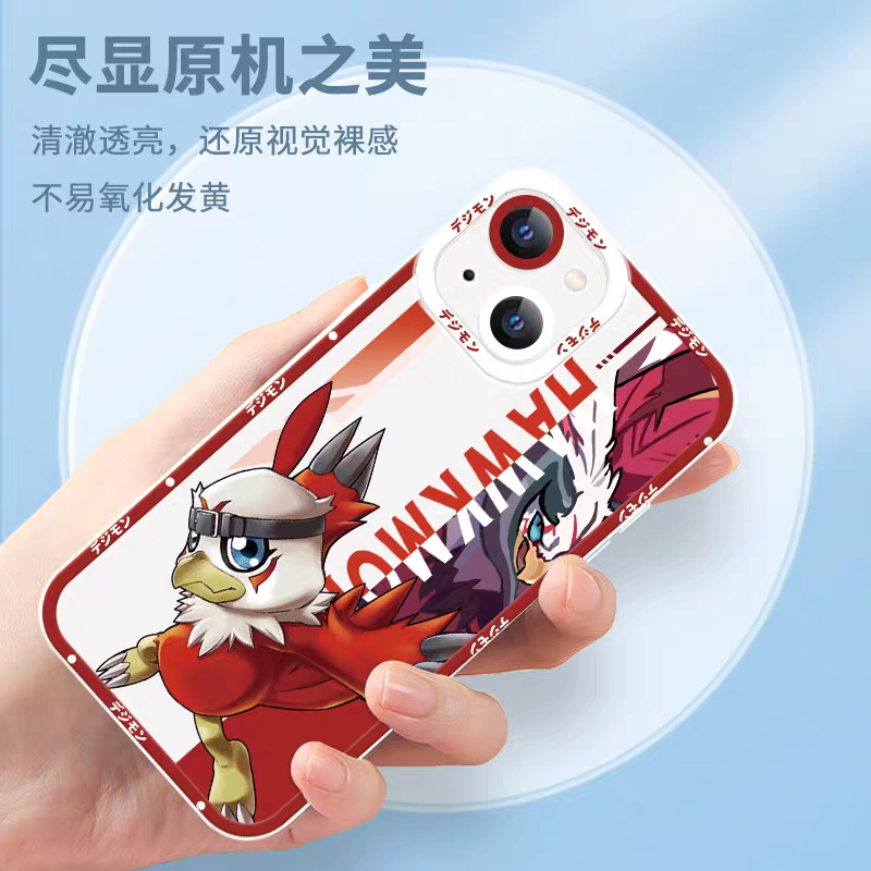 Anime Digimon Digital Monster Version | V-mon Wormmon Armadimon Tailmon Patamon Hawkmon - iPhone Case 7 8 PLUS SE2 XS XR X 11 12 13 14 15 16 17 Pro Promax 12mini 13mini