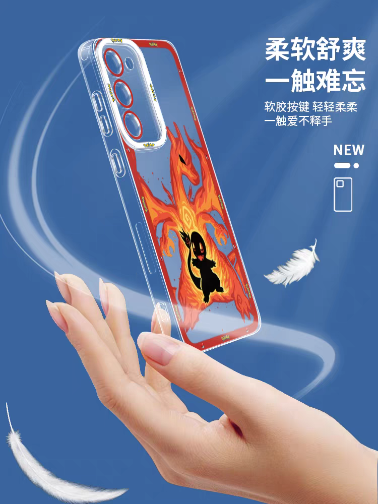 Japan Cartoon Pokemon Evolution Soul Version | Piplup Empoleon Turtwig Torterra Bagon Salamence Chespin Chesnaught Fennekin Delphox Torchic Blaziken Chikorita Meganium Sobble Inteleon - Phone Case Samsung Galaxy S26 S25 S24 S23 S22 S21 FE Ultra Edge