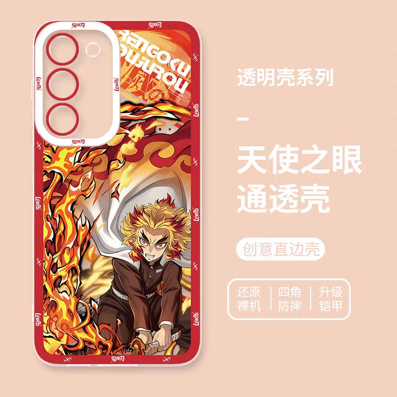 Japanese Anime Kimetsu no Yaiba Demon Slayer Anime Fighting Style Version 2 | Tanjiro Nezuko Zenitsu Inosuke Giyuu Rengoku Muichiro Sanemi - Phone Case Samsung Galaxy S26 S25 S24 S23 S22 S21 FE Ultra Edge