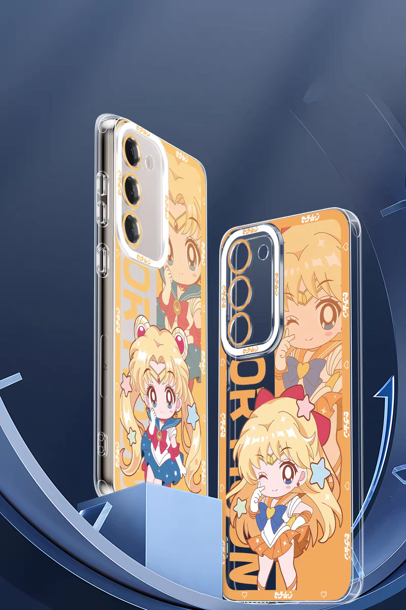 Japanese Cartoon Sailor Girl Cute Style | Sailor Moon Mercury Mars Jupiter Venus Uranus Neptune Pluto - Sailormoon Phone Case Samsung Galaxy S26 S25 S24 S23 S22 S21 FE Ultra Edge