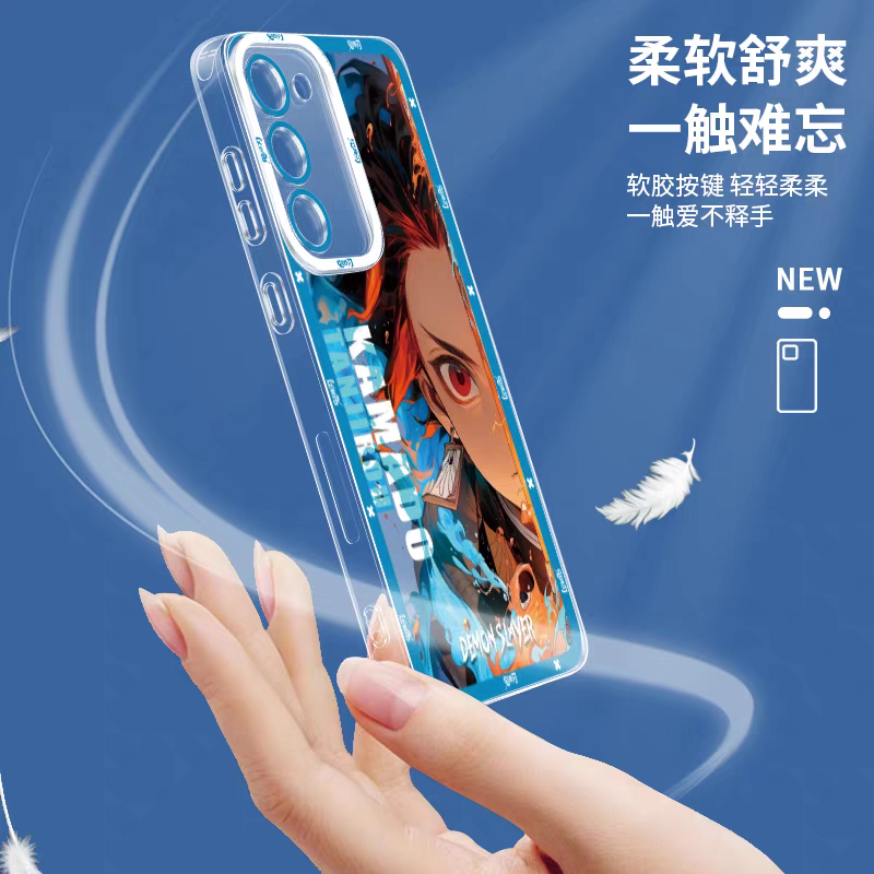 Japanese Anime Kimetsu no Yaiba Demon Slayer Half Battle Soul Style | Tanjiro Nezuko Zenitsu Inosuke Giyuu Muichiro Rengoku Mitsuri - Phone Case Samsung Galaxy S26 S25 S24 S23 S22 S21 FE Ultra Edge