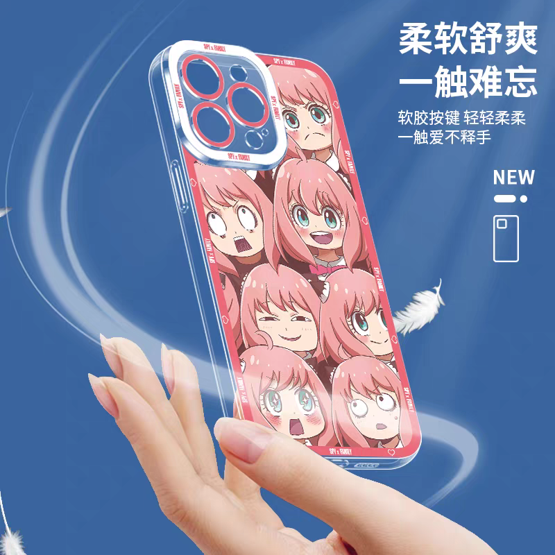 Japan Cartoon SPY Family Anya Forger | Comic 2 Styles - iPhone Case PLUS SE2 XS XR X 11 12 13 14 15 16 16e 17 17e Pro Promax 12mini 13mini