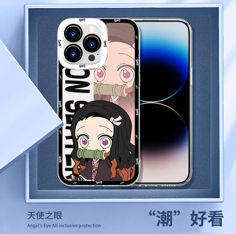 Japanese Anime Kimetsu no Yaiba Demon Slayer Cute Style | Kocho Shinobu Tsuyuri Kanao Himejima Gyoumei Sanemi Giyuu Tomioka Iguro Obanai Uzui Tengen - iPhone Case PLUS SE2 XS XR X 11 12 13 14 15 16 16e 17 17e Pro Promax 12mini 13mini