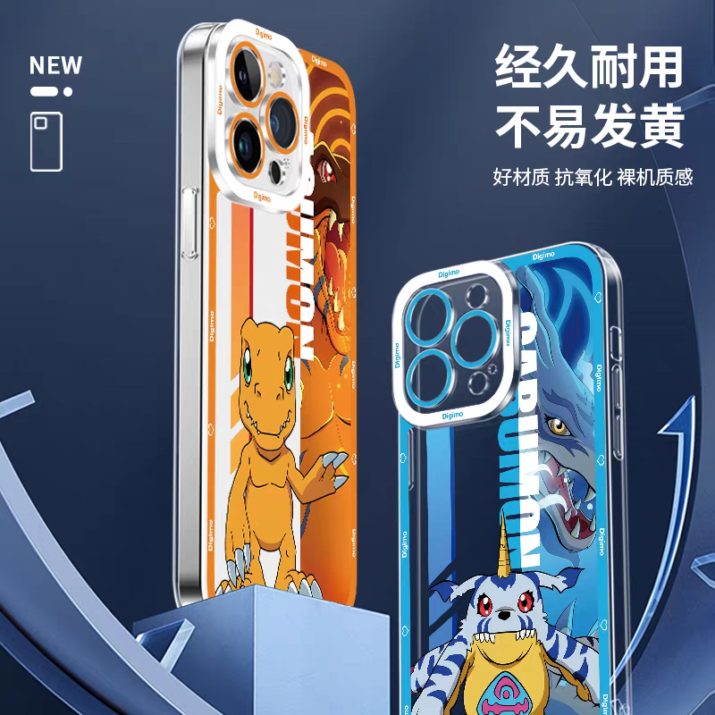 Anime Digimon Digital Monster Version 3 | Agumon Gabumon Tailmon Patamon Piyomon Tentomon Palmon Gomamon - iPhone Case 7 8 PLUS SE2 XS XR X 11 12 13 14 15 16 16e 17 17e Pro Promax 12mini 13mini