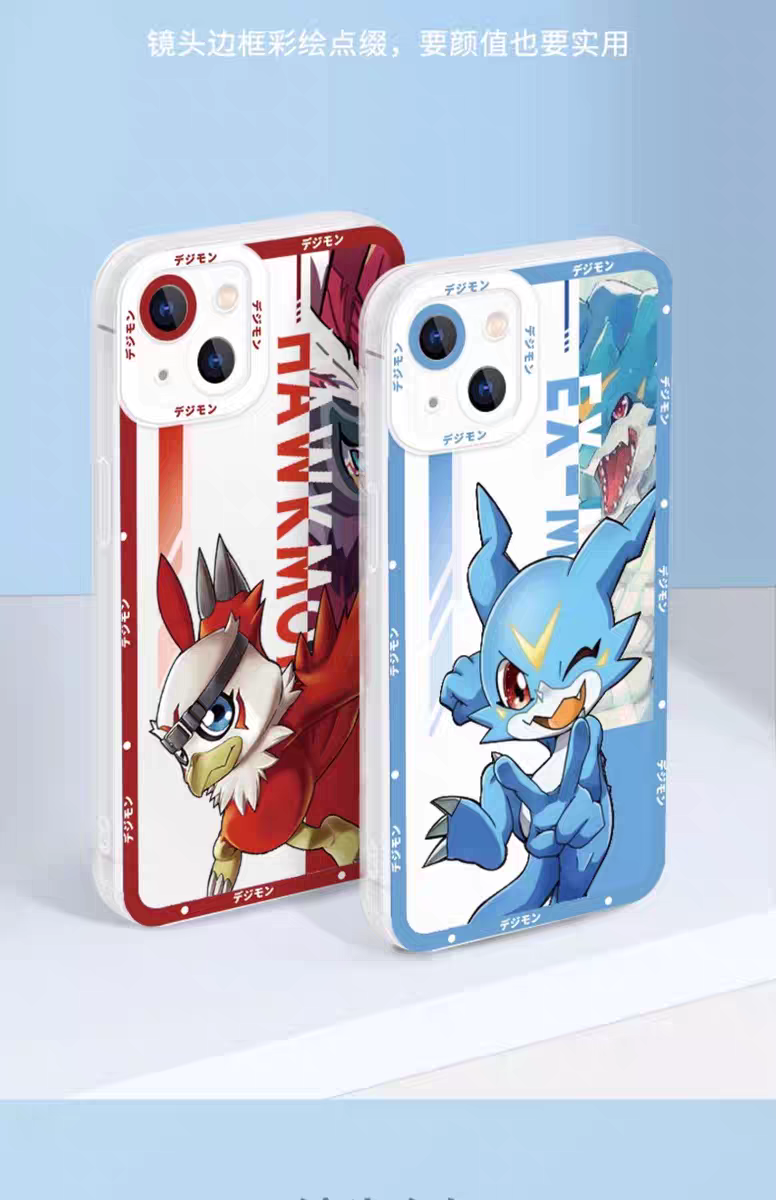 Anime Digimon Digital Monster Version | V-mon Wormmon Armadimon Tailmon Patamon Hawkmon - iPhone Case 7 8 PLUS SE2 XS XR X 11 12 13 14 15 16 17 Pro Promax 12mini 13mini