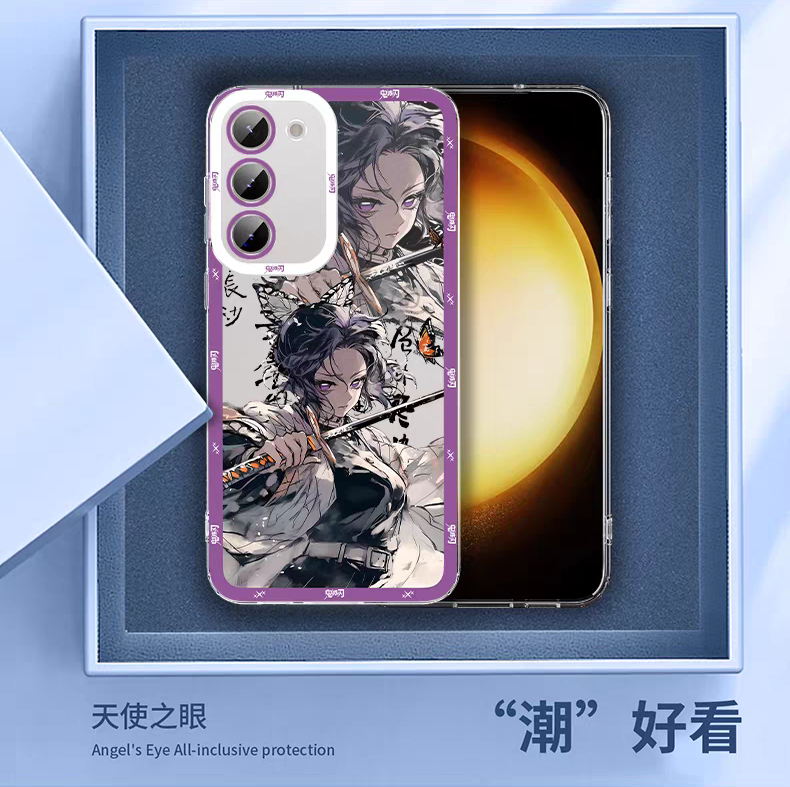 Japanese Anime Kimetsu no Yaiba Demon Slayer Fighting Drawing Style | Giyuu Uzui Obanai Rengoku Mitsuri Shinobu - Phone Case Samsung Galaxy S26 S25 S24 S23 S22 S21 FE Ultra Edge