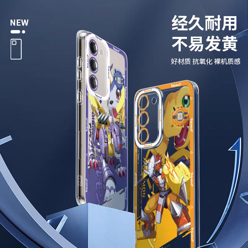 Japanese Cartoon Digimon Adventure Digital Monster Digivice Version | Agumon Metal Greymon Gabumon Metal Garurumon Tailmon Angewomon Patamon Angemon - Phone Case Samsung Galaxy S26 S25 S24 S23 S22 S21 FE Ultra Edge