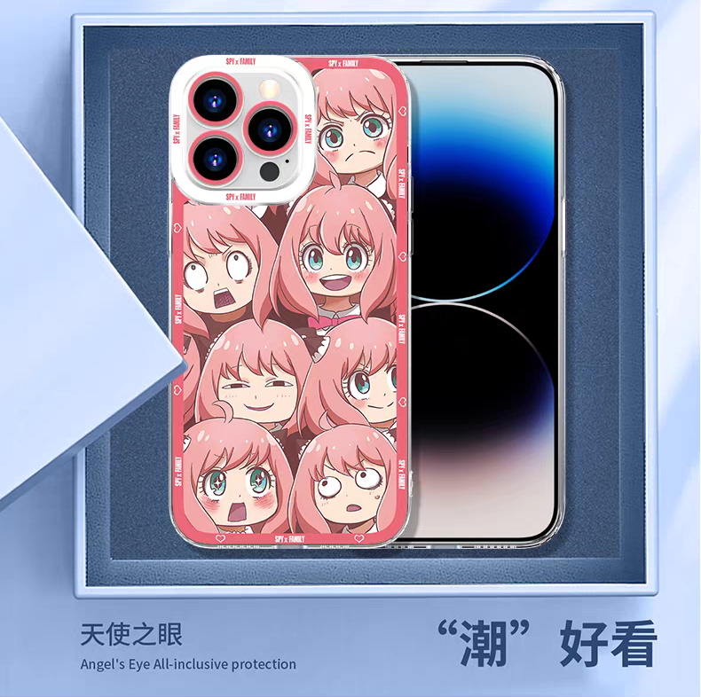 Japan Cartoon SPY Family Anya Forger | Emo & Daily 8 Stlyes - iPhone Case PLUS SE2 XS XR X 11 12 13 14 15 16 16e 17 17e Pro Promax 12mini 13mini