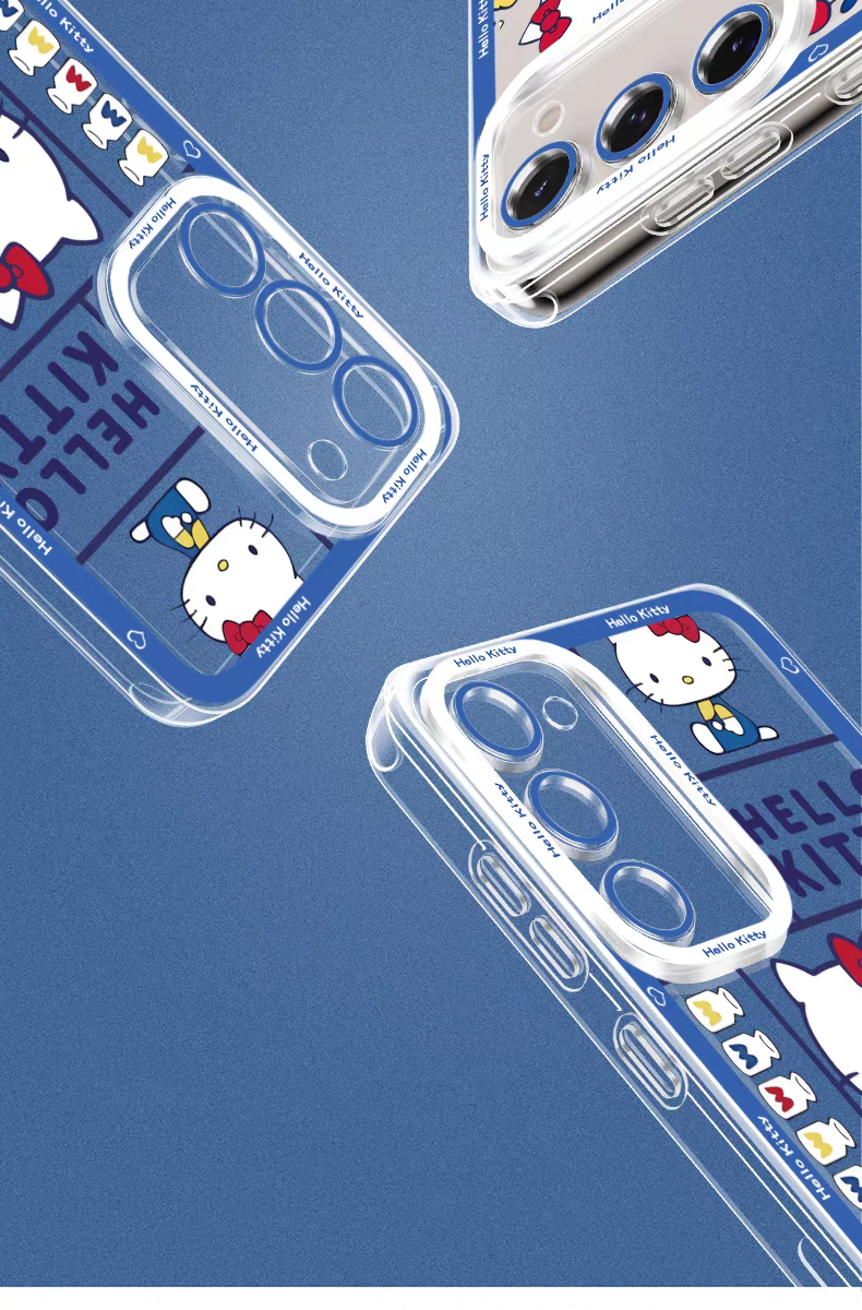 Japanese Cartoon Hello Kitty | Vintage Kitty Blue Version - Phone Case Samsung Galaxy S26 S25 S24 S23 S22 S21 FE Ultra Edge