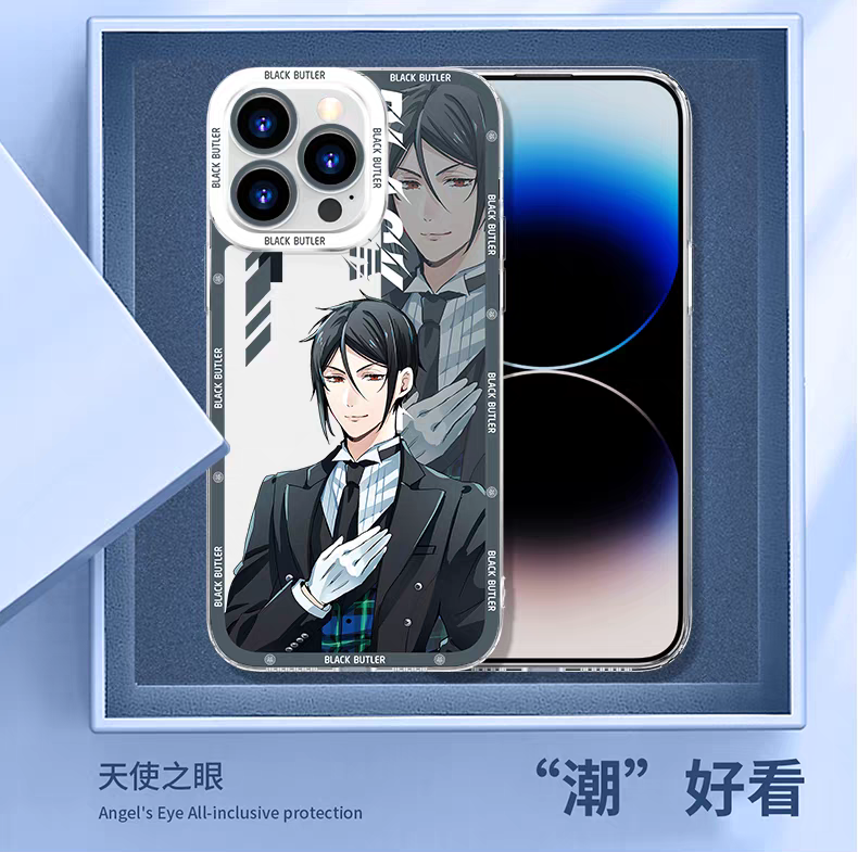 Japanese Anime Black Butler Kuro Shitsuji | Ciel Phantomhive & Sebastian  8 Styles - iPhone Case 7 8 PLUS SE2 XS XR X 11 12 13 14 15 16 16e 17 17e Pro Promax 12mini 13mini