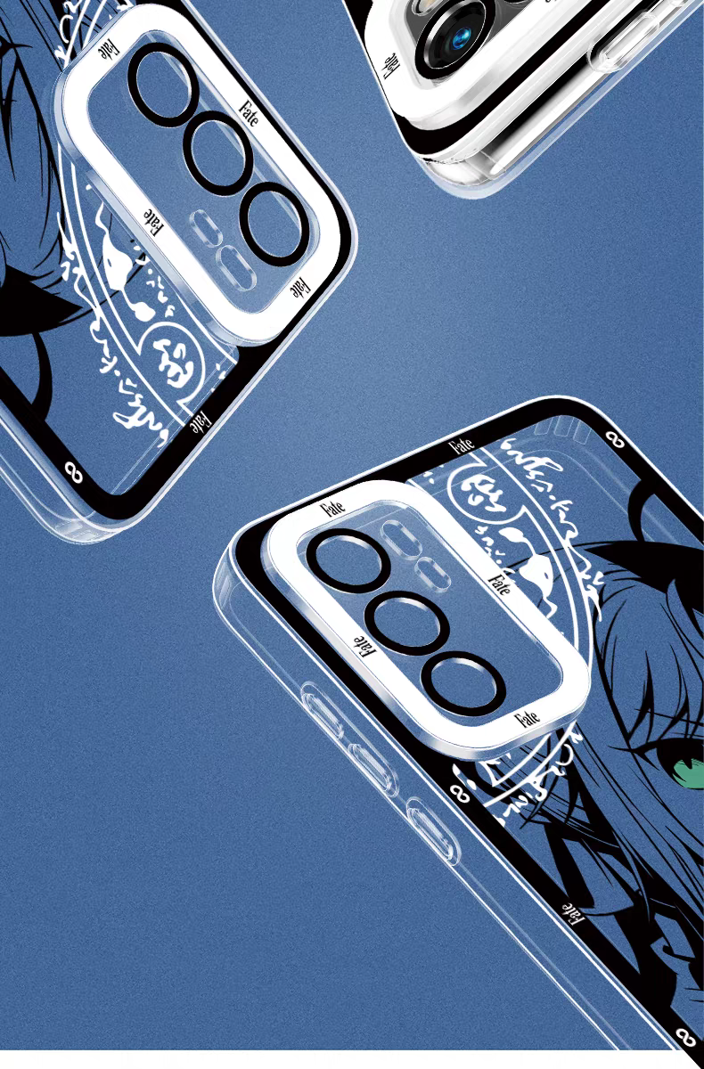 Japanese Anime Fate Stay Night Black Drawing with Colour Eyes Style | Mordred - Phone Case Samsung Galaxy S26 S25 S24 S23 S22 S21 FE Ultra Edge