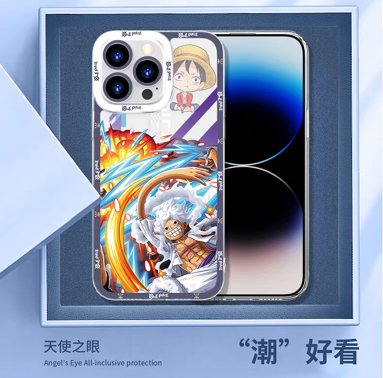 Japanese Cartoon One Piece Fighting Version | Monkey D Luffy Zoro Sanji Portgas D. Ace Edward Newgate Brook Frank - iPhone Case PLUS SE2 XS XR X 11 12 13 14 15 16 16e 17 17e Pro Promax 12mini 13mini