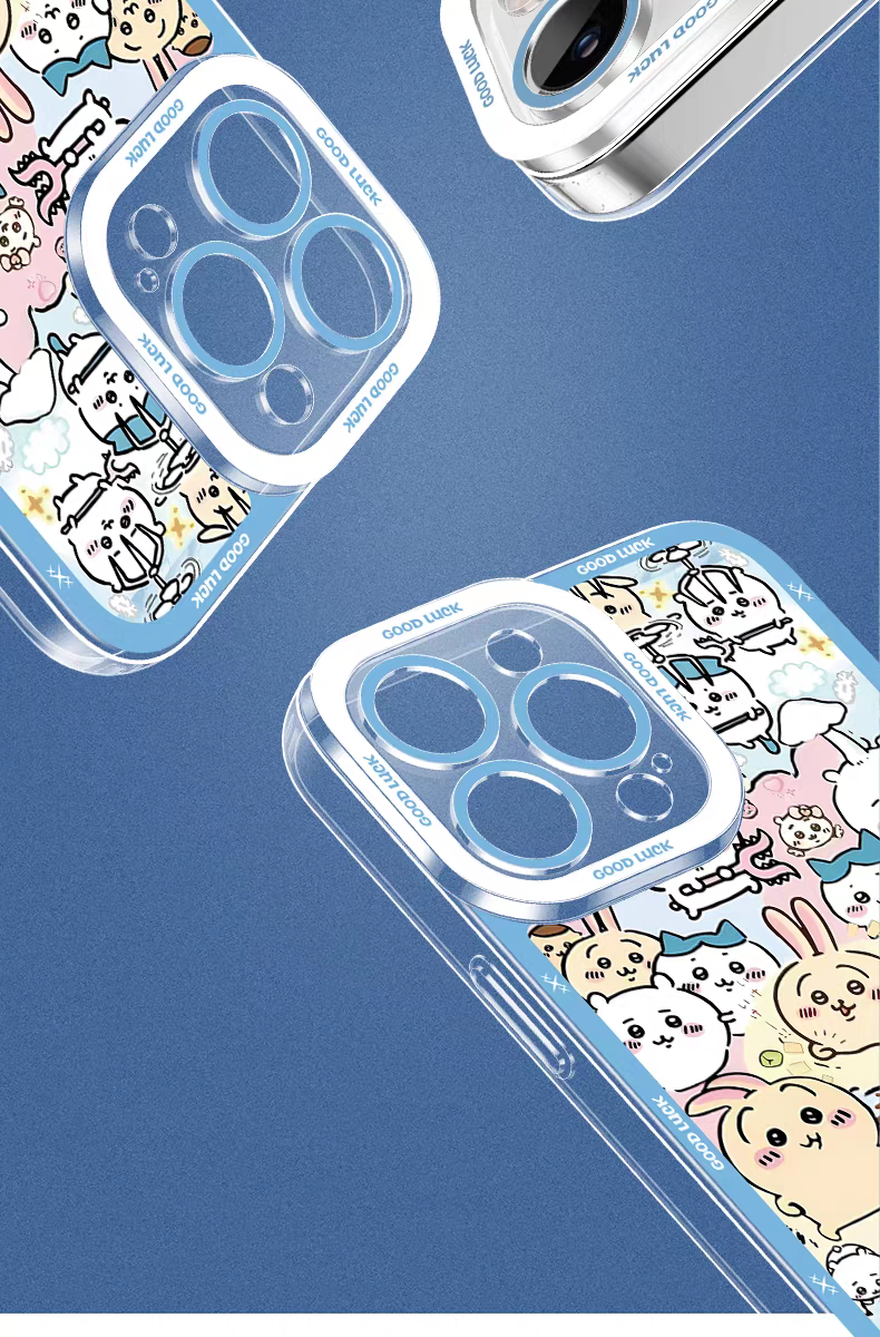 Japanese Cartoon Chiikawa Cosplay Version | ChiiKawa Hachiware Usagi - iPhone Case PLUS SE2 XS XR X 11 12 13 14 15 16 16e 17 17e Pro Promax 12mini 13mini