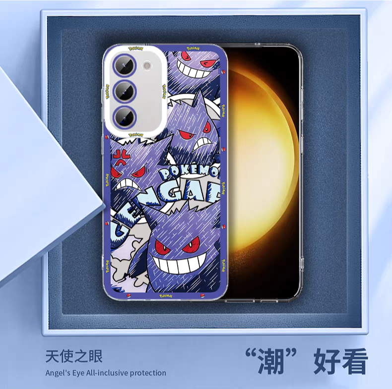 Japan Cartoon Pokemon All Drawing Version | Pikachu Gengar Squirtle Snoriax Psyduck Bulbasaur - Phone Case Samsung Galaxy S26 S25 S24 S23 S22 S21 FE Ultra Edge
