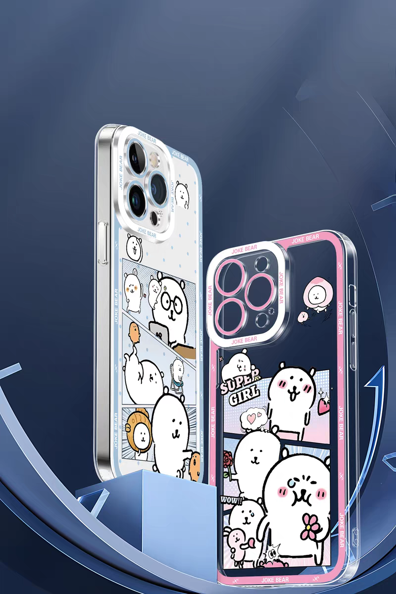 เคสไอโฟน ลายการ์ตูนญี่ปุ่น น้องหมีโจ๊กเกอร์ | เต็มจอ 7 สไตล์ - สำหรับ SE2 XS XR X 11 12 13 14 15 16 16e 17 17e Pro Promax 12mini 13mini