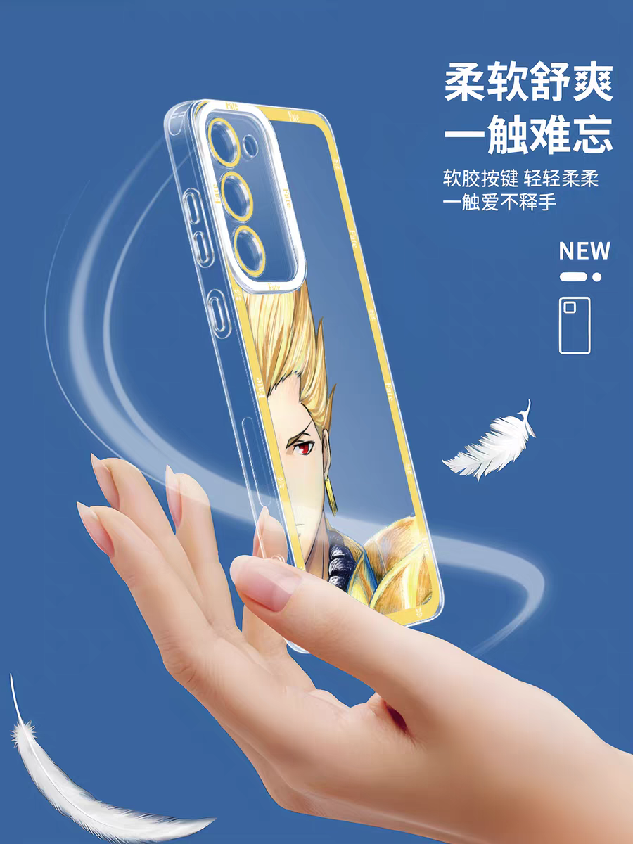 Japanese Anime Fate Stay Night Half Big Face Drawing Style | Artoria Pendragon Saber Tohsaka Rin Medusa Gilgamesh Emiya Shirou Kotomine Kirei Matou Sakura - Phone Case Samsung Galaxy S26 S25 S24 S23 S22 S21 FE Ultra Edge