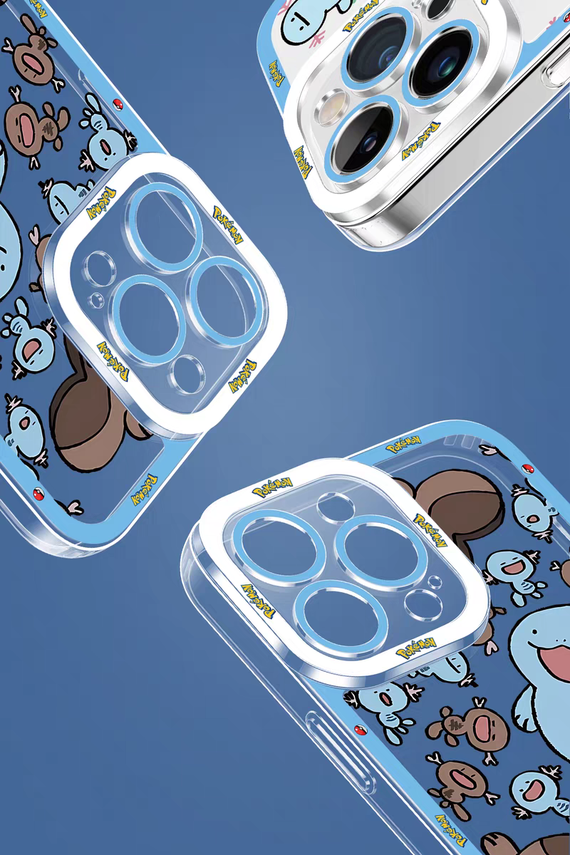 Japan Cartoon Pokemon | Quagsire Wooper Ditto 8 Styles - iPhone Case PLUS SE2 XS XR X 11 12 13 14 15 16 16e 17 17e Pro Promax 12mini 13mini