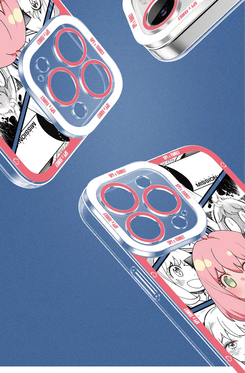 Japan Cartoon SPY Family Anya Forger | Comic 2 Styles - iPhone Case PLUS SE2 XS XR X 11 12 13 14 15 16 16e 17 17e Pro Promax 12mini 13mini
