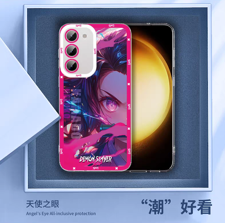 Japanese Anime Kimetsu no Yaiba Demon Slayer Half Battle Soul Style | Iguro Obanai Kocho Shinobu - Phone Case Samsung Galaxy S26 S25 S24 S23 S22 S21 FE Ultra Edge