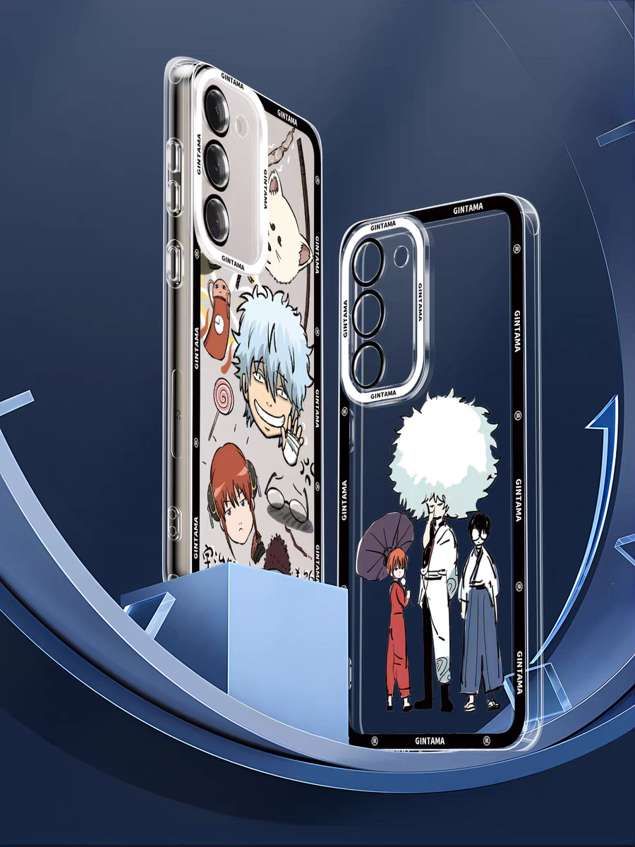 Japanese Anime Gintama Anime and Drawing Version | Part1 7 Styles Shinpachi Kamui Toushirou Kotarou Shinsuke Sougo - Phone Case Samsung Galaxy S26 S25 S24 S23 S22 S21 FE Ultra Edge