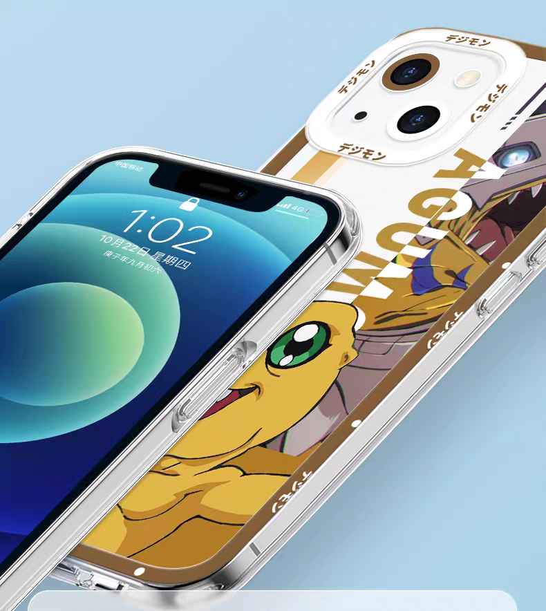Anime Digimon Digital Monster Version 2 | Gabumon Patamon Palmon Piyomon Tailmon Gomamon Tentomon Agumon - iPhone Case PLUS SE2 XS XR X 11 12 13 14 15 16 16e 17 17e Pro Promax 12mini 13mini