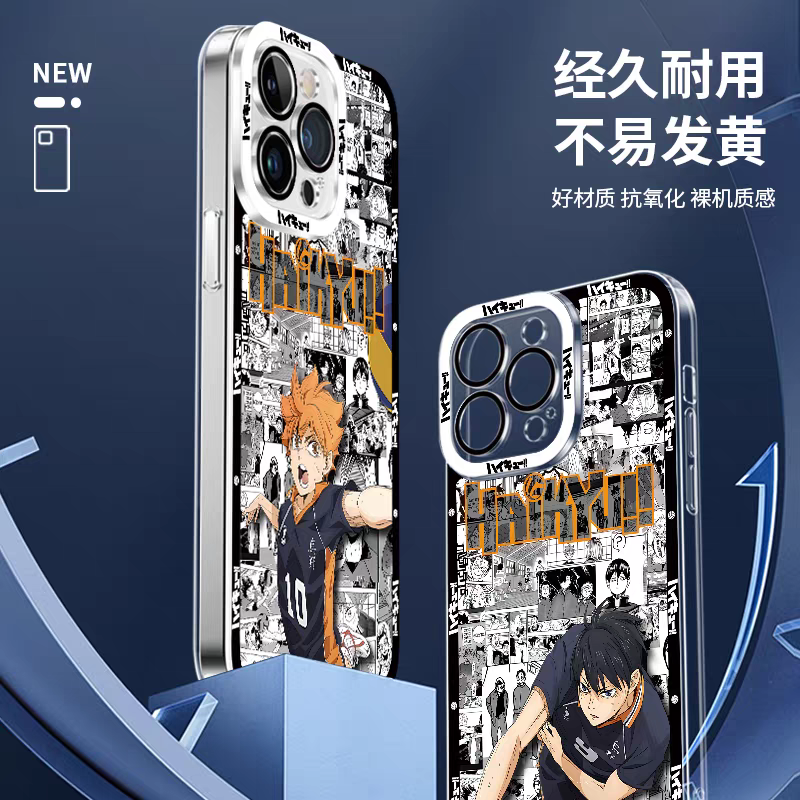 Japanese Anime Haikyu!! Comic with Anime Style | Hinata Tobio Kei Kuroo Nishinoya Oikawa Koushi Kita - iPhone Case PLUS SE2 XS XR X 11 12 13 14 15 16 16e 17 17e Pro Promax 12mini 13mini