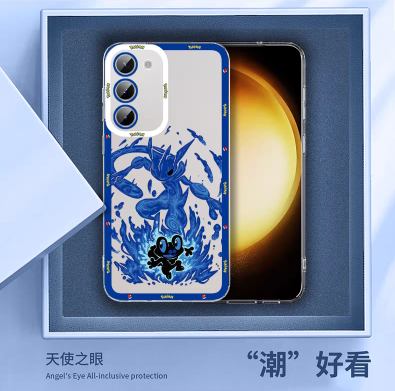 Japan Cartoon Pokemon Evolution Soul Version | Snivy Serperior Totodile Feraligatr Scorbunny Cinderace Larvitar Tyranitar - Phone Case Samsung Galaxy S26 S25 S24 S23 S22 S21 FE Ultra Edge