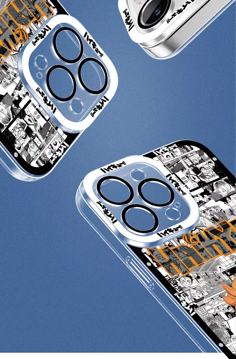Japanese Anime Haikyu!! Comic with Anime Style | Hinata Tobio Kei Kuroo Nishinoya Oikawa Koushi Kita - iPhone Case PLUS SE2 XS XR X 11 12 13 14 15 16 16e 17 17e Pro Promax 12mini 13mini