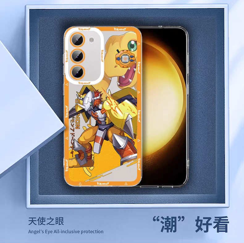 Japanese Cartoon Digimon Adventure Digital Monster Digivice Version | Agumon Metal Greymon Gabumon Metal Garurumon Tailmon Angewomon Patamon Angemon - Phone Case Samsung Galaxy S26 S25 S24 S23 S22 S21 FE Ultra Edge