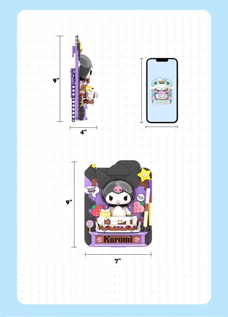 Sanrio Dessert Bar Pochacco Wall Hanging Building Blocks Toy Collections KawaiiGiftLand